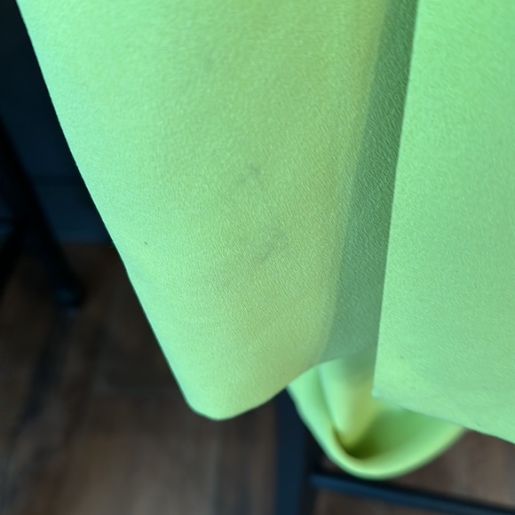 Rachel Roy polyester chartreuse dress size 10 flattering  midi dress - Picture 7 of 8